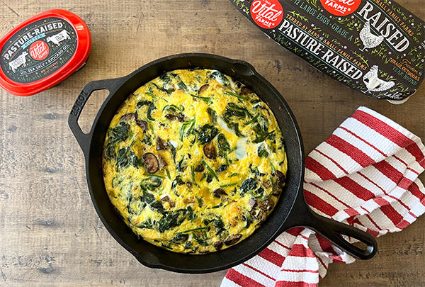 Mushroom Spinach & Gruyere Frittata